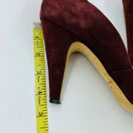 Loeffler Randall Burgundy Sueded Twist Pleat Patent Accent Pump Classic Size 9.5 Photo 6