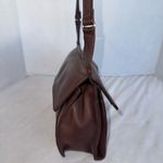 Fossil Vintage  Sasha Dark Brown Leather Crossbody Saddle Bag Double Sided Purse Photo 5