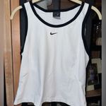 Nike  workout tank top fitted embroidered logo sweat wicking sporty contrast Photo 0