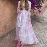 Rococo Sand Etre Metallic Maxi Dress Pink Multi Size L Photo 9