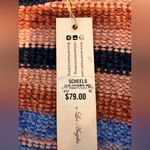 Woven Heart  Women's Striped Sweater in Red, Blue, and Black Photo 5