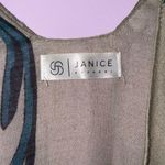 Tan Boho Floral Ruana Longline Shawl Lightweight Wrap Photo 4