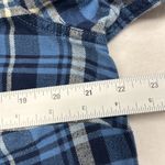 CHAPS  Navy Plaid Flannel Top Women Quarter-Zip Pullover Long Sleeve 1/2 Zip Warm Photo 7
