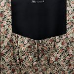 ZARA NWT  Rose Floral Print Vintage Mini Dress Photo 4