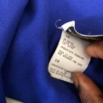 1980s Vintage Bentley blue blazer shirt with shoulder pads, short sleeves. Size 18 Photo 2