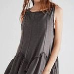 Free People NWT  Love Somebody Cotton Handkerchief-Hem Top in Charcoal Size S Photo 0