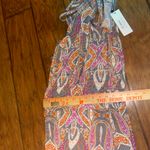 Veronica M Gray and Orange Patterned Maxi Dress with side slit NWT woman’s small Photo 4