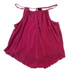 Almost Famous  Pink Pleated‎ Spaghetti Strap Tank Top Women's Size M Photo 3