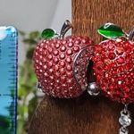 Unique Statement Red Apple Bracelet with Attached Ring Photo 9