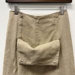 Fendi Vintage A-Line Twill Ramie Skirt Beige Size 6 Photo 2