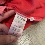 ÉTICA CHARLEY BIKER DRESS Etica Red Moto Jacket Asymmetrical Zip Pockets Women M Size M Photo 5
