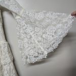 Tadashi Shoji Women Jacquin Off Shoulder Lace Tiered Bell Sleeve Dress Sz 12 NWT Photo 4