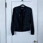 Brandy Melville ‎ | Lightweight Snap Button Bomber Jacket in Black One Size Photo 3