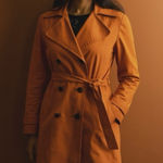 Via Spiga Women's Vibrant Orange Trench Coat Photo 0