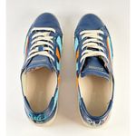 Soludos  Womens Shoes Blue Leather Rainbow Wave Sneakers Low Top Casual US 10 Photo 6