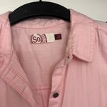 SO  Pink Sleeveless Button Down Shirt Photo 2