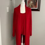Neiman Marcus  Cashmere Collection 100% Red Women's Cardigan and Tank Plus 3X Photo 1