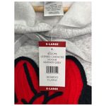 Disney New Minnie Mouse Hoodie Womens XL Gray Chenille Crochet Graphic Pullover Photo 9