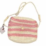 ZARA NWT Jute Striped Beaded Crossbody Bag Photo 4