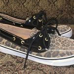 Sperry  Topsiders loafers cheetah and black patent, size 7.5 Photo 1