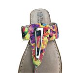 Bella Vita  Italy Leather Upper Multicolor Thong flip flop Sandal. SZ.9 Photo 5