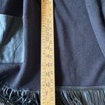 Oliver black mid calf / faux leather fringe / pockets sweater classic , boho Size M Photo 6