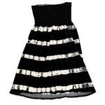Juicy Couture Vintage  Dress Womens XS Black White Stripes Strapless Y2K Boho Photo 2