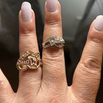 Mom 2 rings silver plated size 7 Photo 1