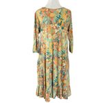 Peruvian Connection Fall Floral Lantana Pima Cotton Dress Size Large Peru Photo 5