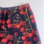 Ted Baker London Red Cherry Print Zipper Pockets Navy Blue Shorts Size 0 = US 2 Photo 5