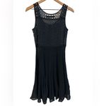 ALLSAINTS  Glesni Vest Mesh Eyelet Sheer Mini‎ Dress Fit & Flare Navy Blue Sz 2 Photo 1
