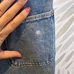 H&M Denim Overall Mini Dress Size 4 100% Cotton Photo 6
