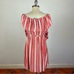 ASOS Plus Red Stripe Tie Waist Dress Size 24 Photo 4