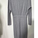 Anthropologie  Daily Practice Gray The Arabella Drapey Dress Academia Size XS Photo 3