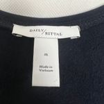 Daily Ritual Sleeveless Cropped Wide Leg Black Jumpsuit Size Medium Photo 1