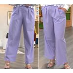 Kathy Ireland New Pleated Wide Leg Trousers Pants Wisteria Purple Size 12 Photo 4