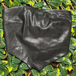 Dynamite  Faux Leath Black Crop Bandana Top Size Small Photo 0