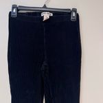 Anti Blue Black Soft Ribbed Legging Pants Photo 2