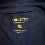 Lilly Pulitzer Martina Luxletic Knit Collared VNeck Sleeveless Ruffle Top navy M Photo 1