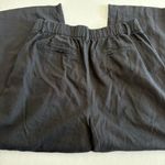 Old Navy High waisted Linen blend Cropped Wide Leg pants Black small Photo 14