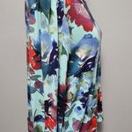 Parker Alyson  aqua floral terrycloth sweatshirt size 1X Photo 3