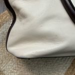 Brahmin Women’s Leather Cream Black Snake Skin Satchel Designer Handbag Photo 14