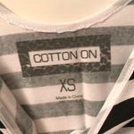 Black & White Striped Long Tank Top Size XS Photo 1