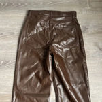 Abercrombie & Fitch NEW Vegan Leather 90s Straight Pant Photo 11