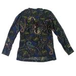 Anthropologie Dolan  Paisley Sheer Long Sleeve Shirt Top Blouse Size XS Women's Photo 6