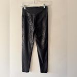 Aerie OFFLINE  High Waisted Legging Metallic Black Liquid Faux Leather Crackle Photo 6