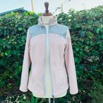 New Balance ‎ Women Pink High Neck Two Pockets Zippered Sweater Size S Photo 8