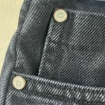 ZARA  High Waisted Black Denim Shorts Photo 2