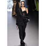 Dolce & Gabbana Kim Kardashian Straight Wool Pants Black Size EU40 Piping Runway Photo 1