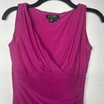 Ralph Lauren Women’s Dress Size 2 Pink Sleeveless Ruched Draped Cocktail Party Photo 2